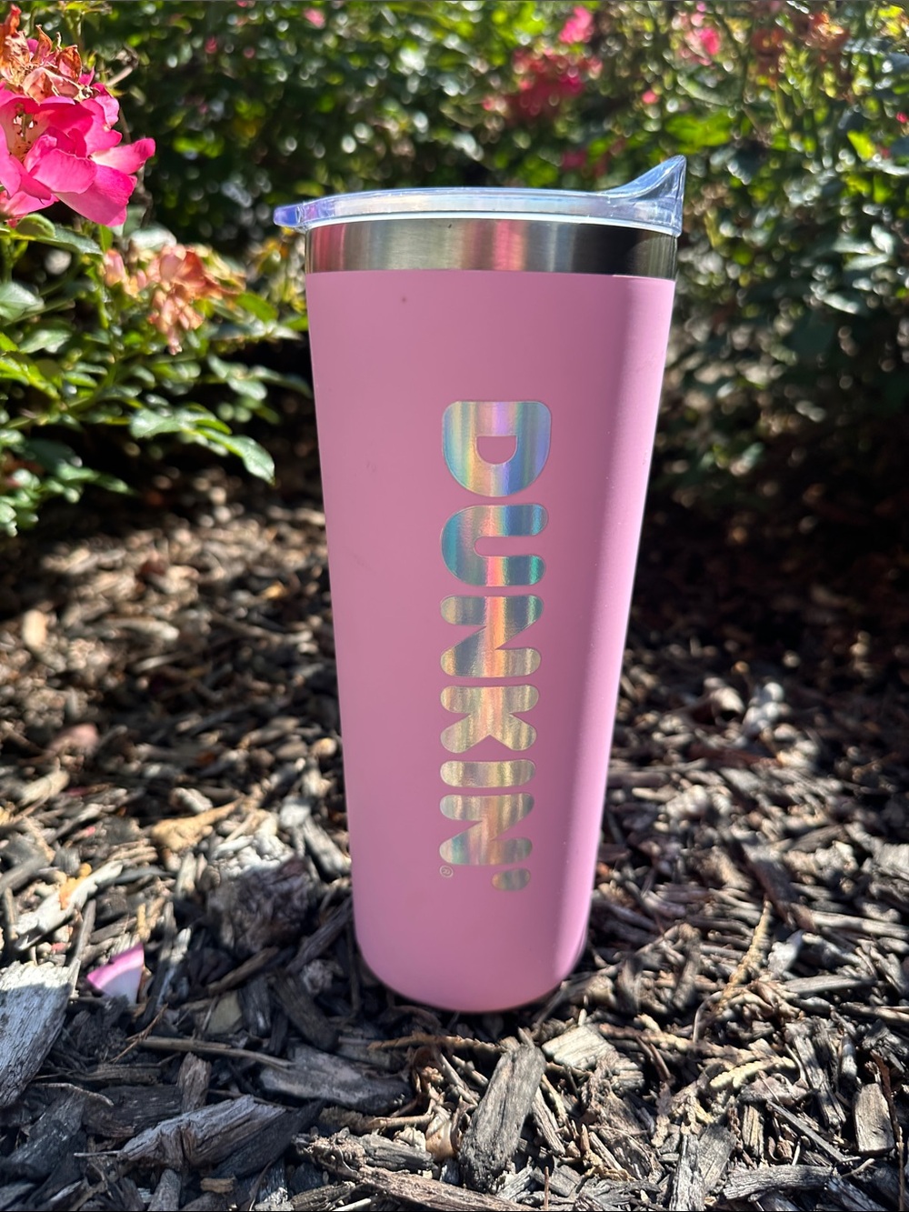 Pink Holographic DUNKIN® Insulated Party Tumbler